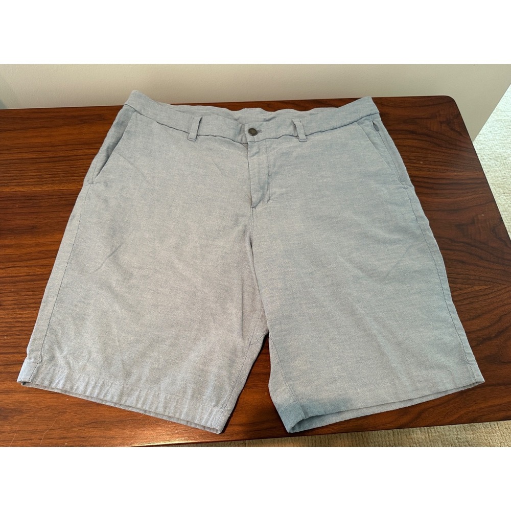 Lululemon ABC Commission Short Oxford Blue Mens 38 Cotton Blend Stretch Golf